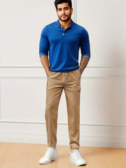 Men's Casual Drawstring Waist Pants Breathable Comfy Trousers