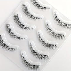 Natural Look False Eyelashes Short Everyday Lashes Clear Bands