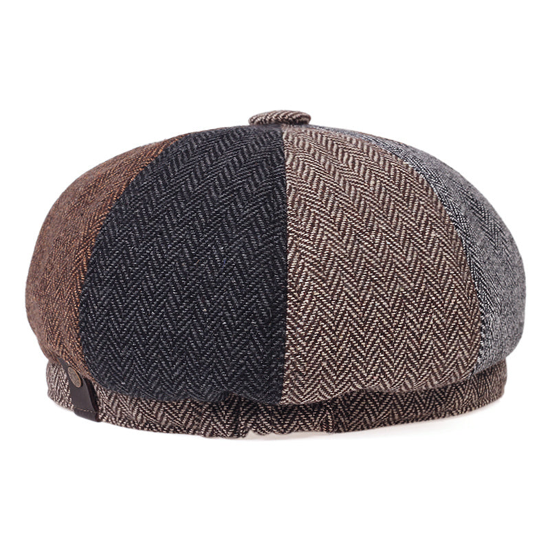 Men's Patchwork Newsboy Cap