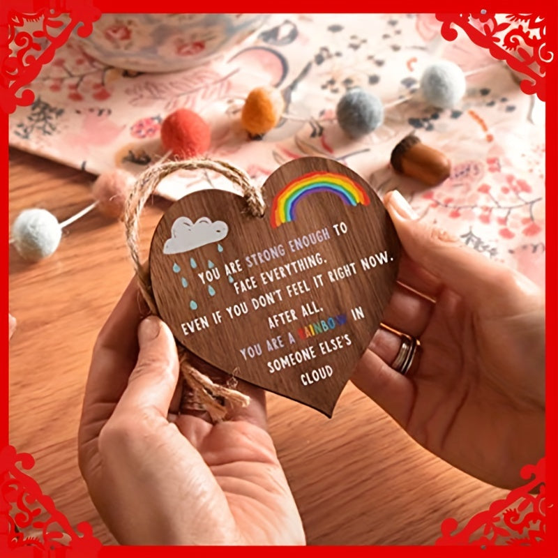 Rainbow Keyworker Cheer Up Inspirational Women's Necklace