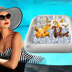 Inflatable Ice Serving Tray for Beer Wine Beverages & Fruit