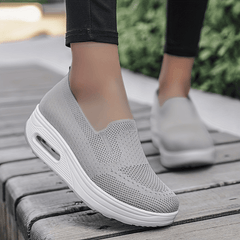 Women's Breathable Wedge Shoes Air Cushion Walking Casual Sneakers