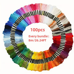 100pcs Embroidery Floss Cross Stitch Friendship Bracelets String