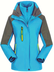 Sporty Ski Jacket Waterproof Windproof Hooded Coat Women's Activewear