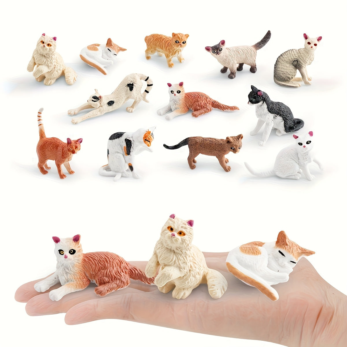 Realistic Cat Animal Model Figurine