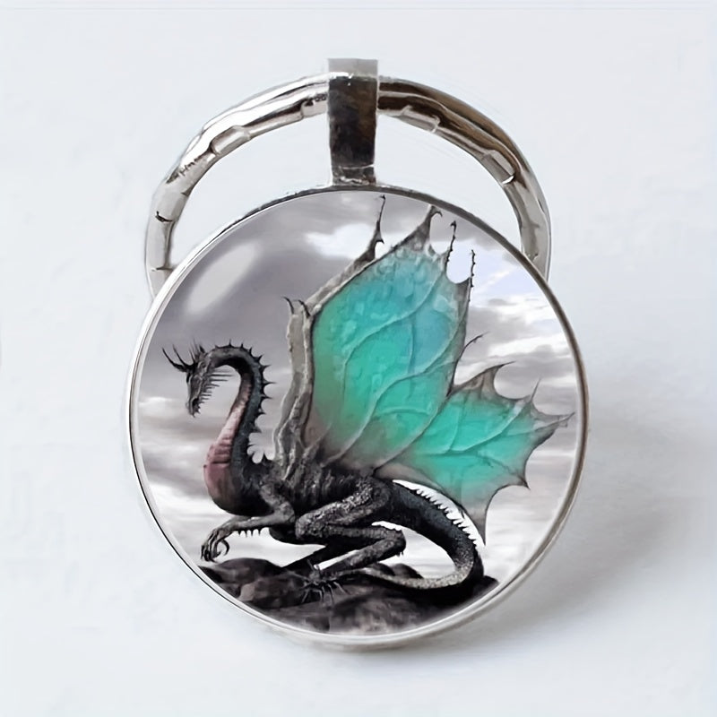 Vintage Flying Dragon Keychain For Boys Bag Wallet Charm Accessories