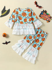 Kids Santa Gnomes Print Top & Pant Set