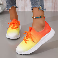 Tie Dye Lace Up Athletic Mesh Sneakers for Women