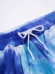 Tie Dye Drawstring Shorts Casual Shorts For Women