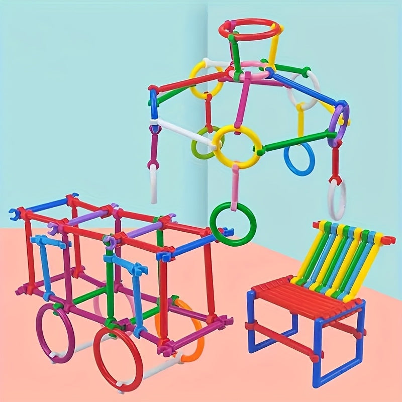 100pcs Building Blocks Set Magic Wands Assorted Colors Shapes Gift