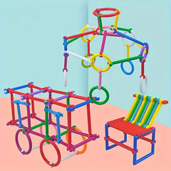 100pcs Building Blocks Set Magic Wands Assorted Colors Shapes Gift