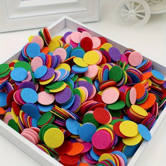 250pcs Felt Circle Set Assorted Colors for Sewing Projects & Decorations