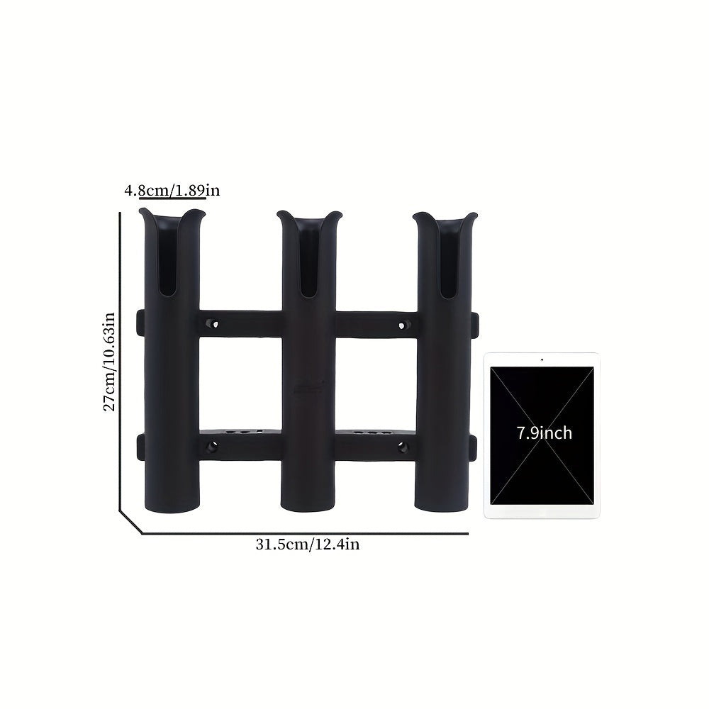 3-Tube Fishing Rod Holder Portable Plastic Rack Fishing Accessories