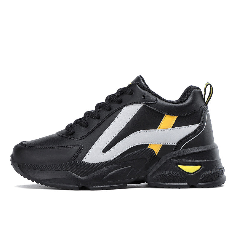 Women's Waterproof Chunky Running Shoes Faux Leather Outdoor Sneakers