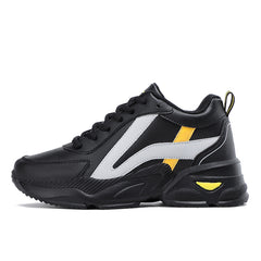 Women's Waterproof Chunky Running Shoes Faux Leather Outdoor Sneakers