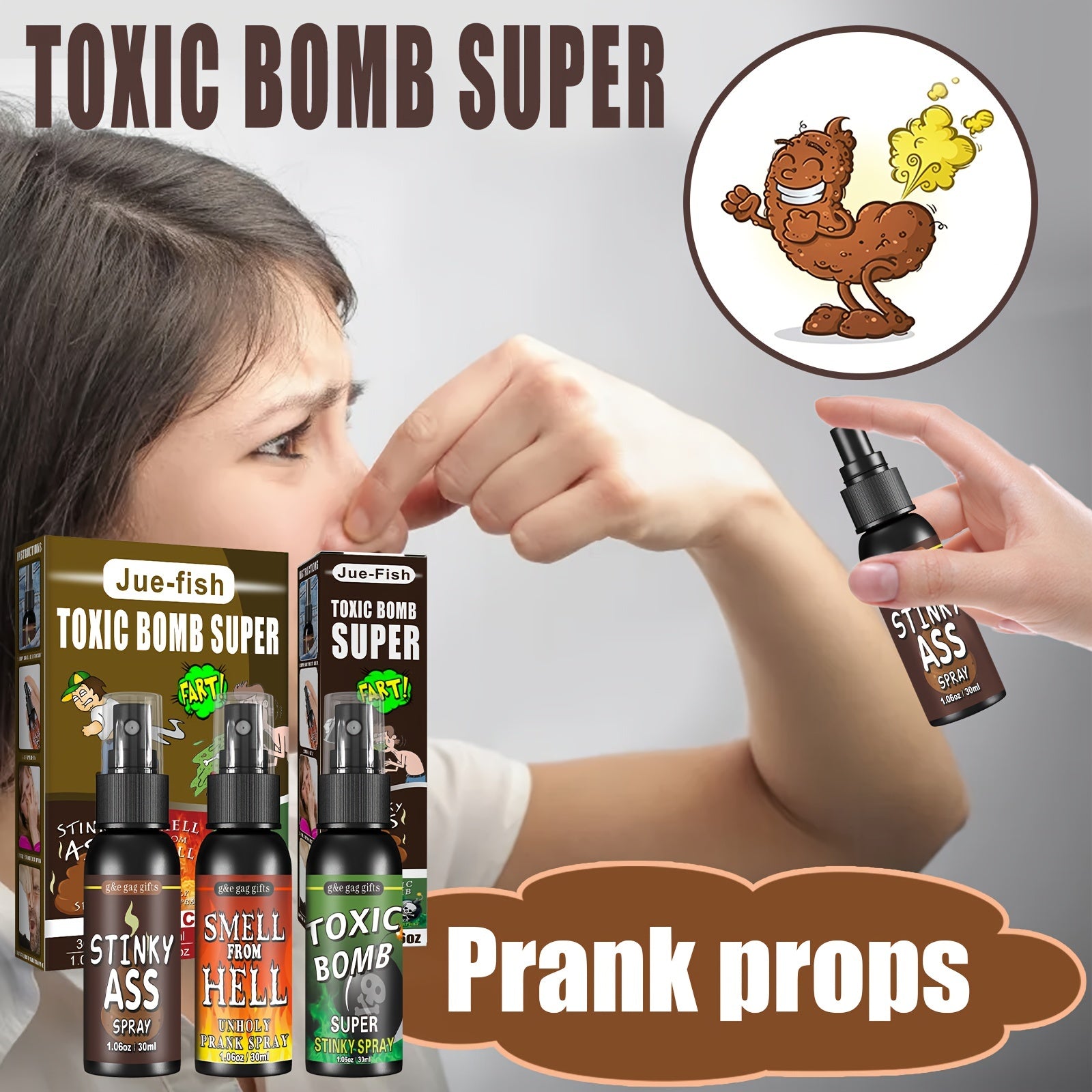 Fart Spray Funny Toys Pack of 3