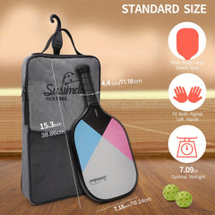 Pickleball Paddle Set 2pcs Racket 4pcs Ball Bag 1pc