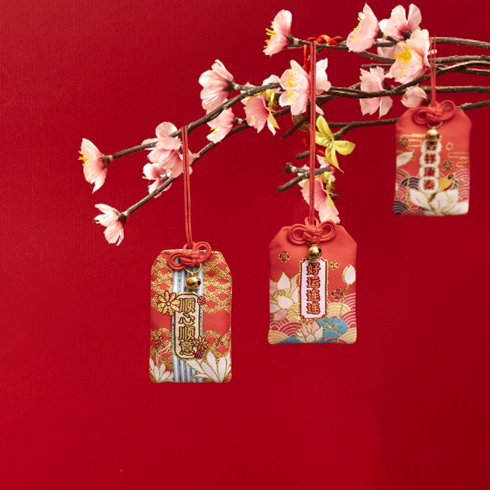 Red Prayer Lucky Bag Children's Schoolbag Pendant