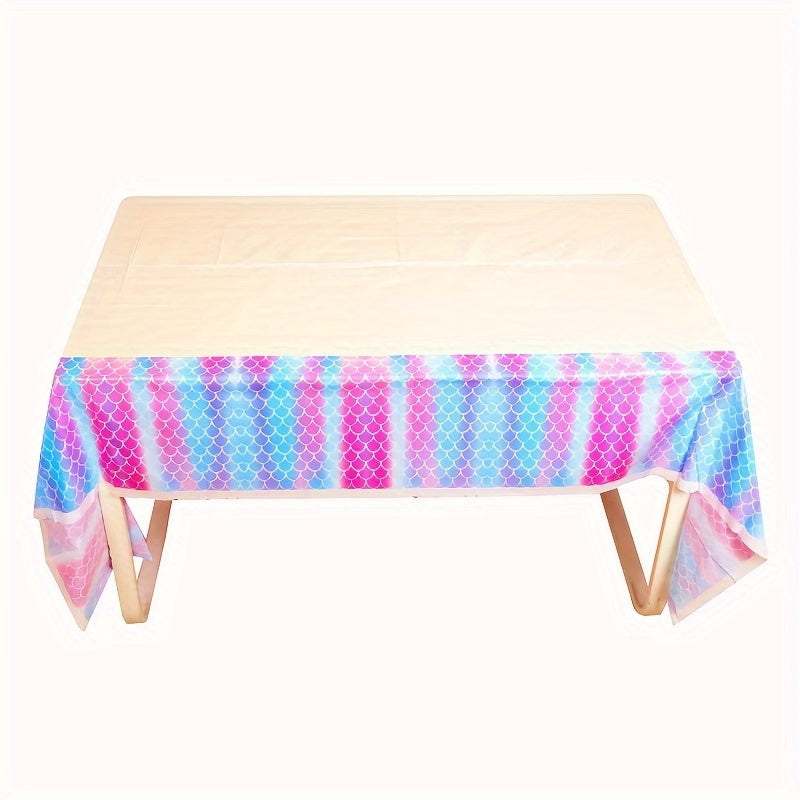 Mermaid Shell Birthday Party Tablecloth - Under The Sea Theme Decoration