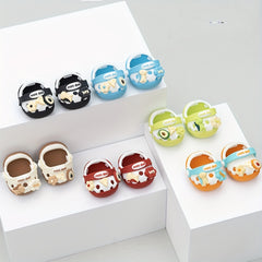 1 Pair 7.87-inch Plush Doll Accessories Doll Hole Shoes Baby Doll Slippers