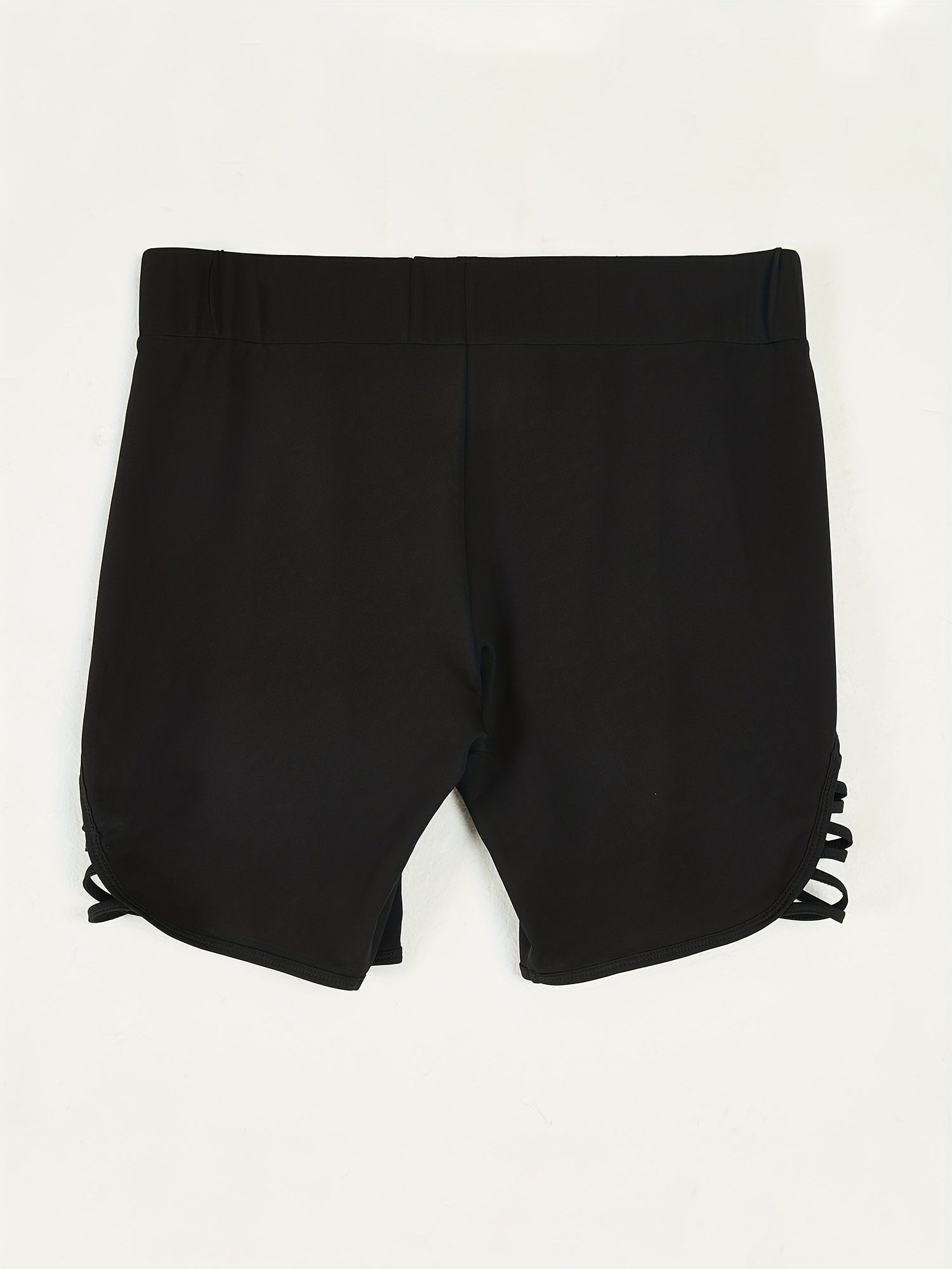 Side Criss Cross High Rise Skinny Shorts