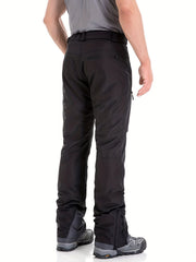 Men's Thermal Ski Pants Windproof Thick With Zippered Pockets