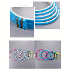 5pcs Multicolorful Embroidery Hoops for Cross Stitch Sewing DIY Crafts