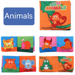 3D Baby Cloth Book Animal Number Cognition Toy