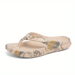 Men's Graphic Thong Sandals Non Slip Flip-flops Beach Slides