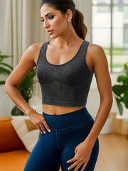 Women's Ribbed Seamless Tank Top for Sports Gym Yoga