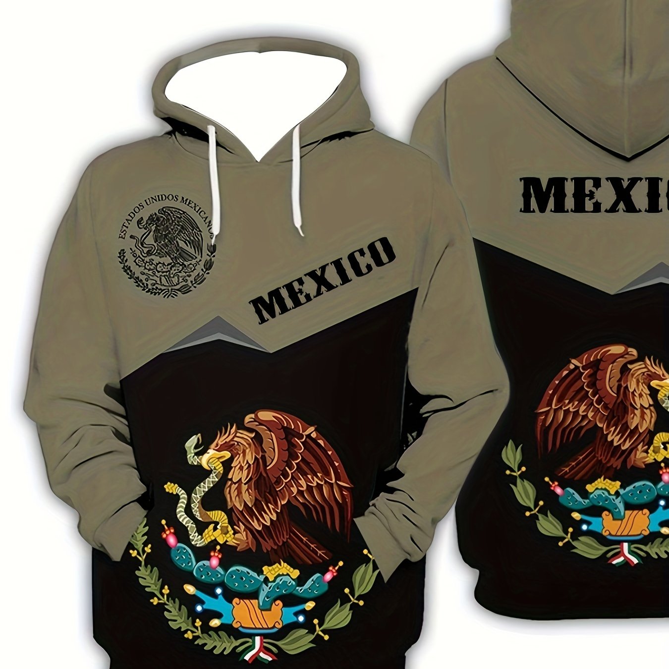 Eagle Holding Snake Hoodie Men's Graphic Pullover