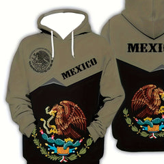 Eagle Holding Snake Hoodie Men's Graphic Pullover