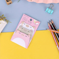 45-Sheet Cartoon Animal Sticky Notes Pack for Students
