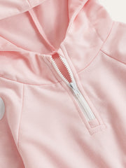 Toddler Girls' Zip Front Hooded Sweatshirt Dress