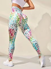 Leopard Print Yoga Pants High Stretch Leggings Women's Activewear