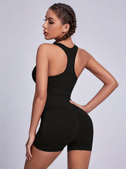 Yoga Set Sports Bra & High Waist Shorts Activewear