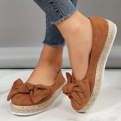 Women's Bowknot Slip-On Low Espadrilles Outdoor Shoes
