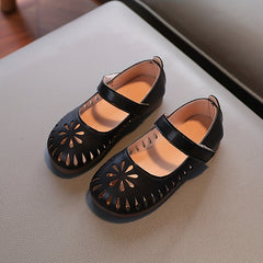 Girls Hollow Out Non Slip Flat Shoes For Toddlers