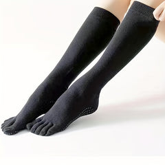 Non Slip Thermal Yoga Socks with Five Toe for Pilates Barre Ballet