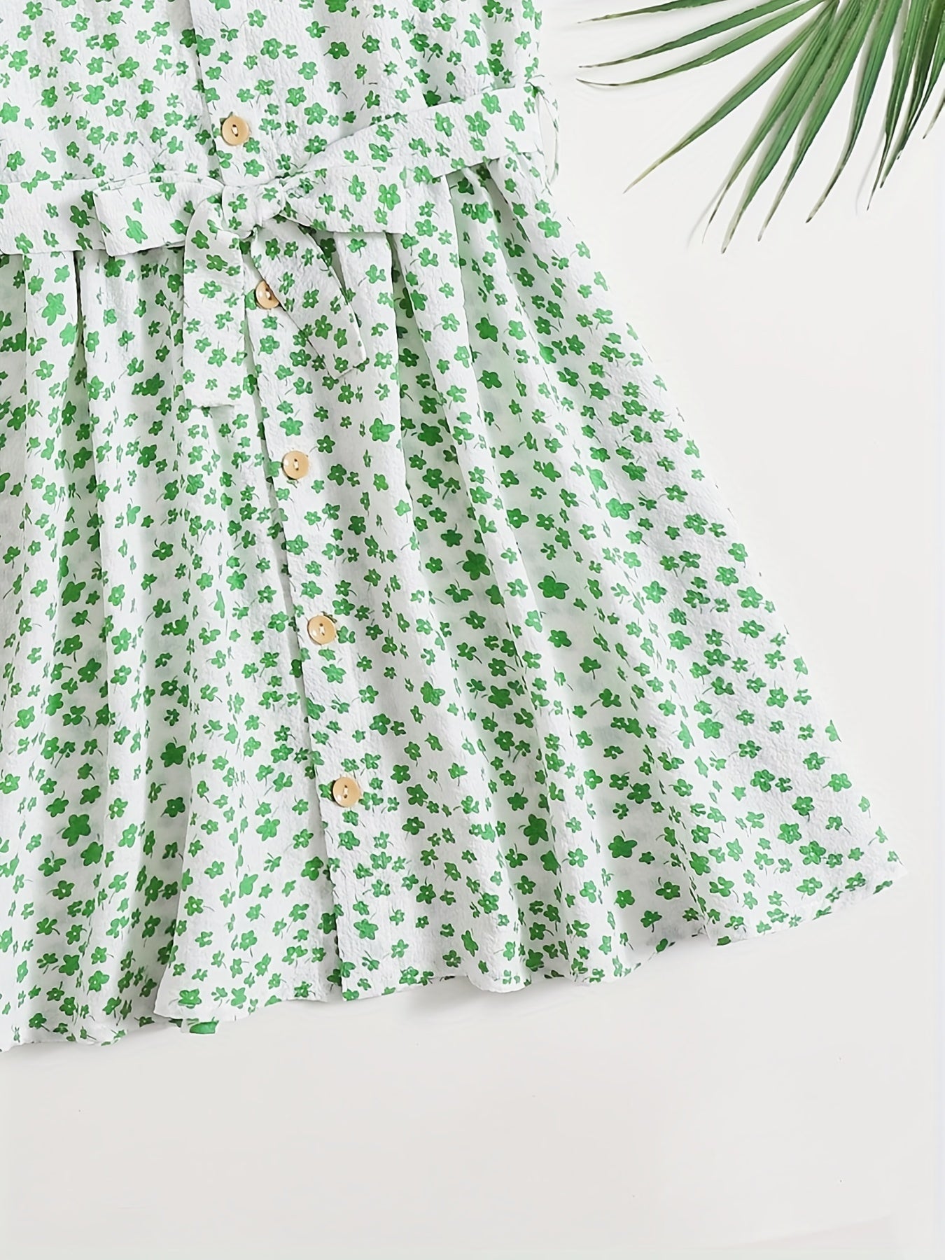 Girls' Sleeveless Floral Jumpsuit High Waist Summer Romper