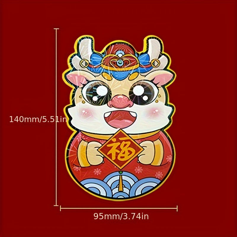 6pcs Spring Zodiac Cartoon 3D Red Envelope