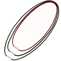 3mm Wax Leather Cord Choker Necklace Stainless Steel Clasp Thin 16 30 Mens