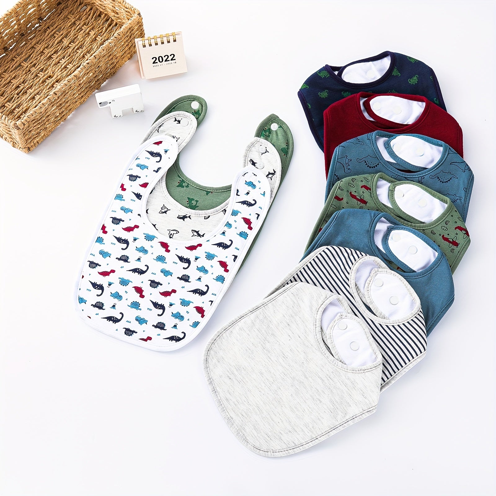 Soft & Absorbent Unisex Burp Cloth & Bib Sets - 3 Pack