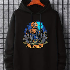 Men's Halloween Style Graphic Hoodie Active Breathable Hooded Sweatshirt