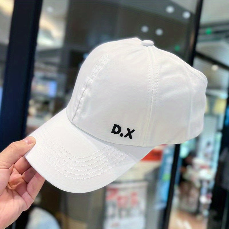 Backless Ponytail Baseball Cap Embroidery Adjustable Cotton Sun Hat