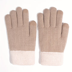 Winter Warm Knitted Gloves Touch Screen Full Finger Gloves Cold Weather