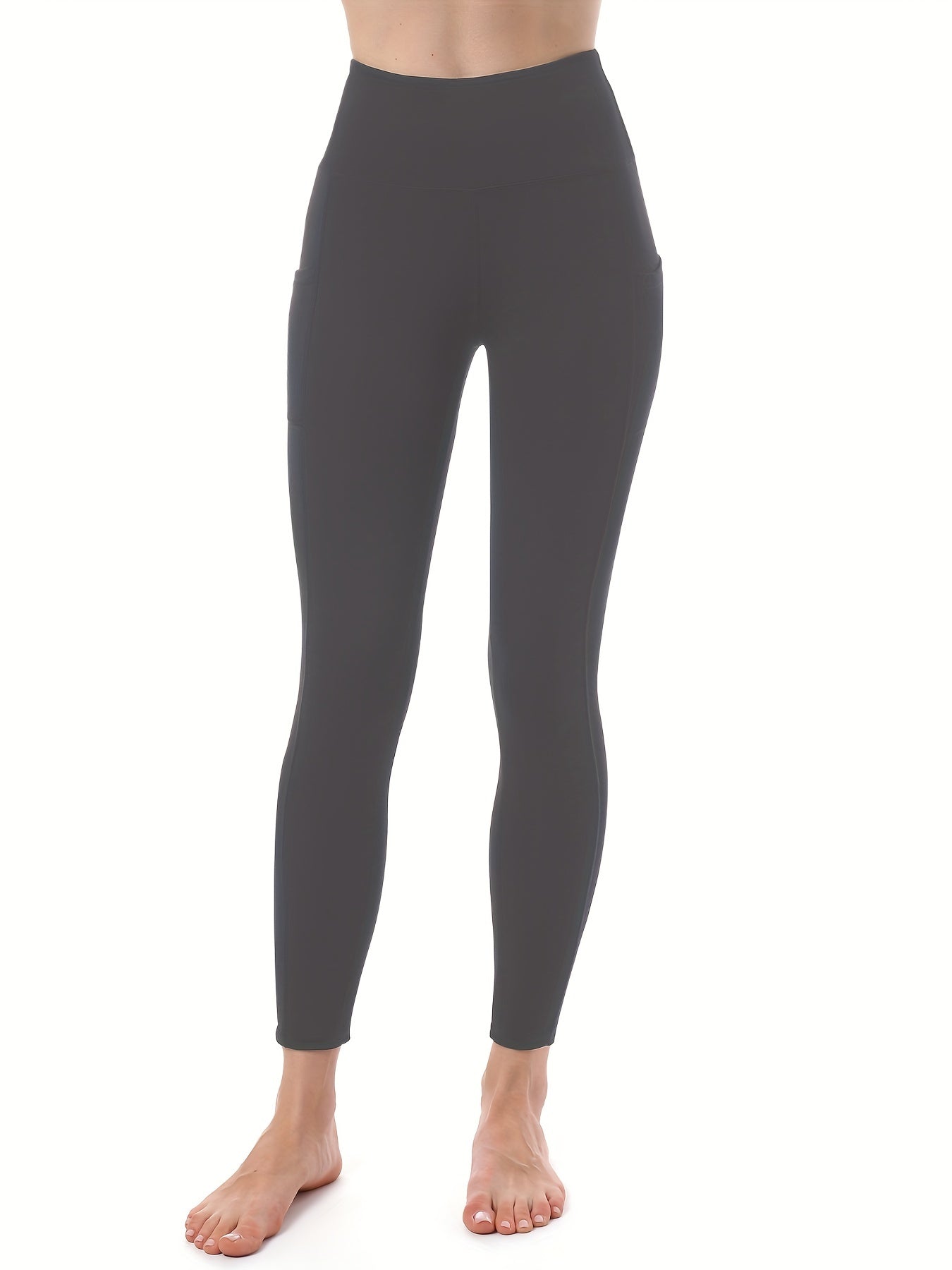 High Waist Yoga Pants With Pockets Tummy Control Leggings