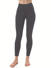 High Waist Yoga Pants With Pockets Tummy Control Leggings