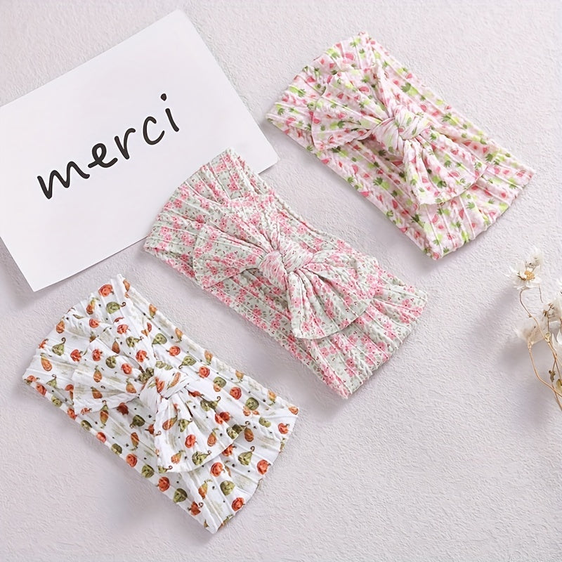 Baby Girls Floral Bowknot Headband Hair Accessories