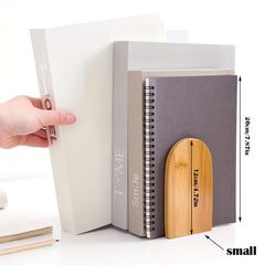 Bamboo Book Stand Desk Flapper Log Texture Office School Book Folder Storage Des